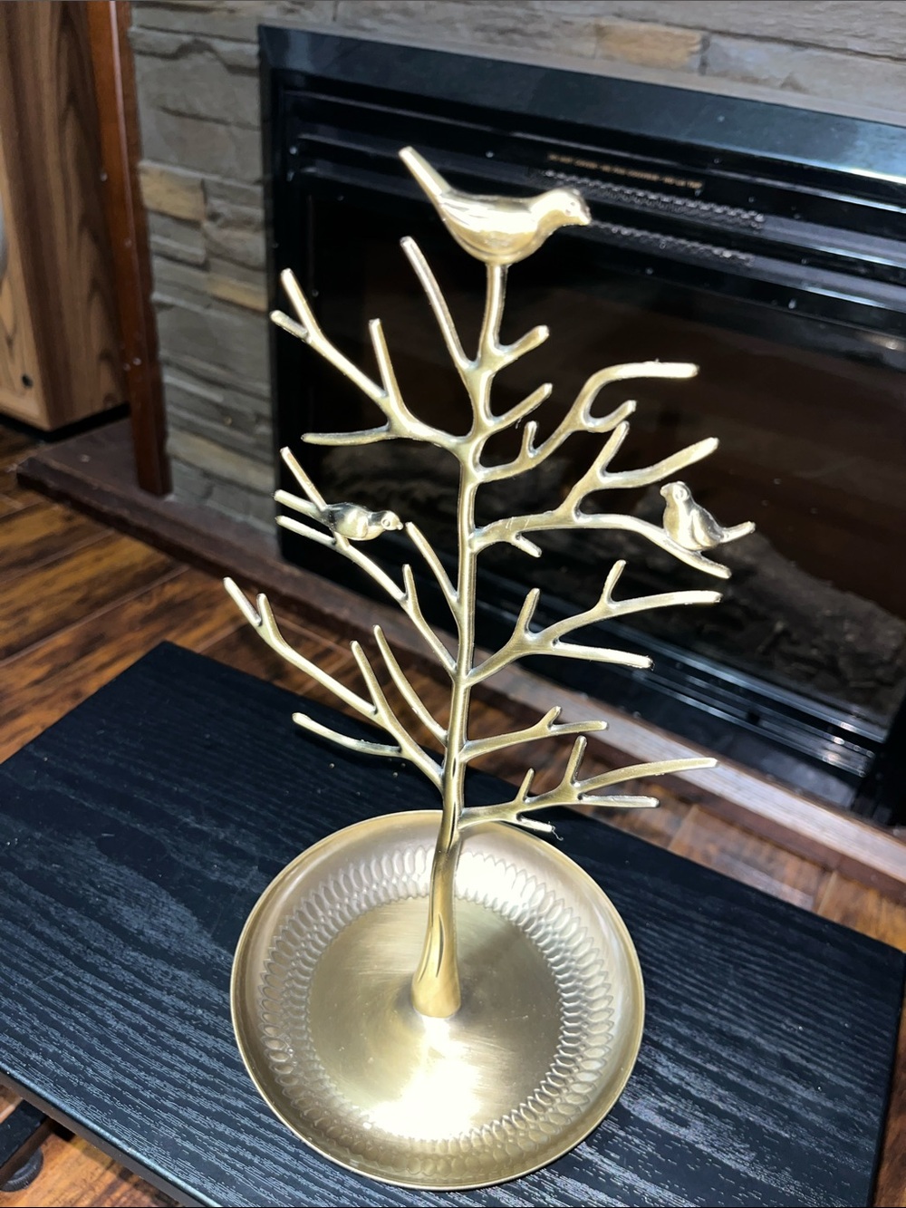 Gold Bird Tree Jewelry Holder - Decorative Jewelry Stand
